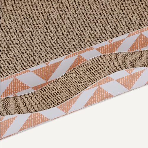 Rascador para Gatos, Rascador para Gatos de Interior con Hierba Gatera, una Sola Capa con Curva, 41,9 x 20,6 x 4,1 cm, Paquete de 2