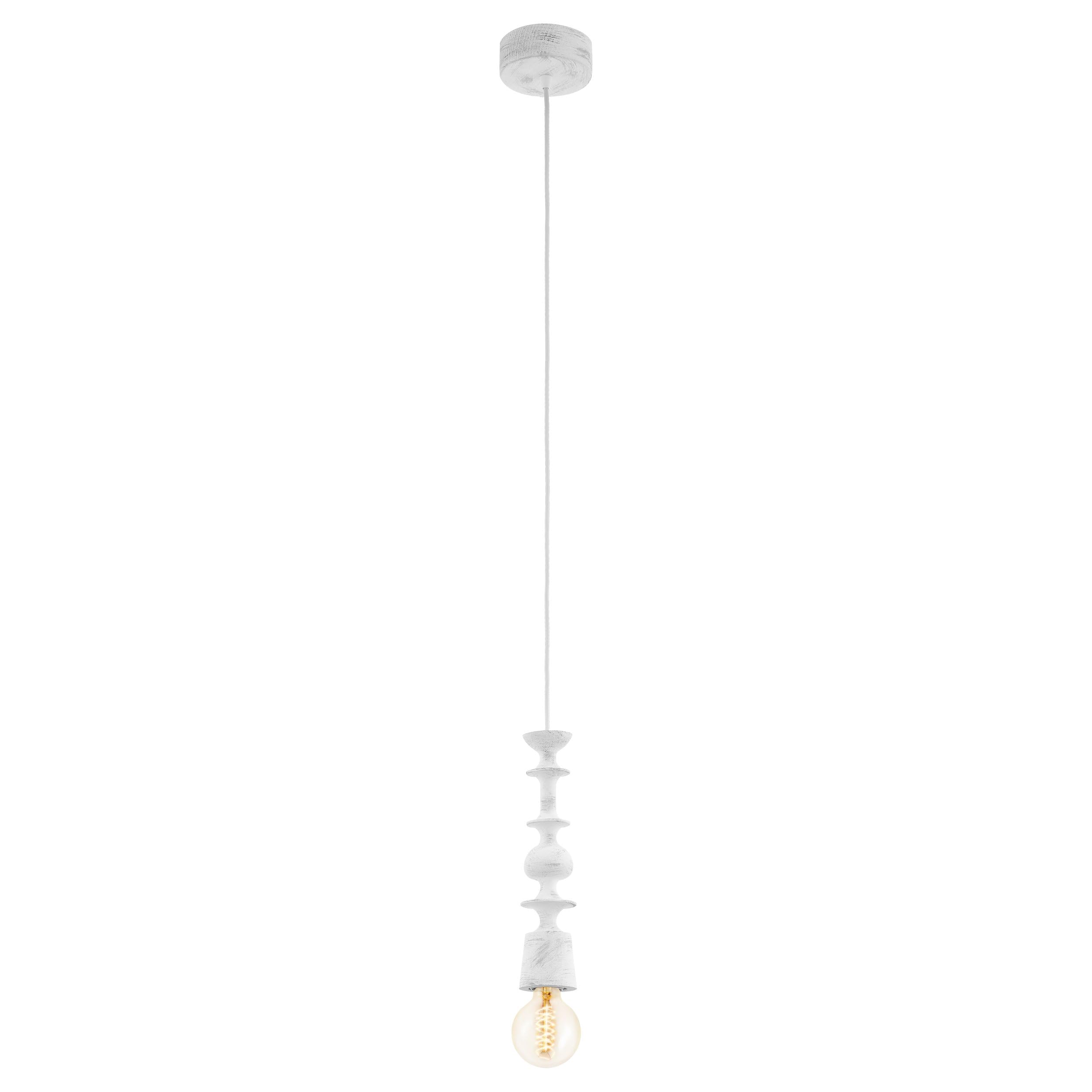 Eglo Avoltri Hanging Light Wood 60 W White Patina