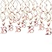 Konsait Rose Gold 18th Birthday Decorations for Women and Girl Bday Decor 18th Birthday Hanging Swirls (30pcs) 18 Happy Birthday Star Confetti (20g) for Home Table Decor Birthday Party Favor Supplies