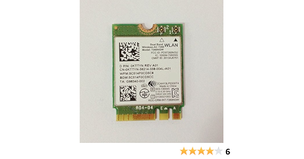 Pjcard Dual Band Wireless Ac 7260 Ngff M2 Use For Intel Ac 7260ngw 802 11ac 2x2 Wi Fi Bluetooth 4 0 Computers Accessories Amazon Com