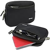 External Hard Drive Sleeve, Evecase Universal Portable Neoprene Carrying Sleeve Case with Front Zipper Pocket for 2.5