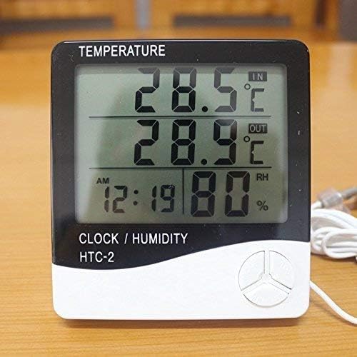 Dream Mart™ HTC Temperature Humidity Time Display Meter with Alarm Clock