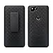 Google Pixel 2 XL Case, Swivel Slim Belt Clip Holster Protective Case, Defender Cover with Swivel Locking Belt Clip [Kickstand] for Google Pixel 2 XL (Holster Shell Combo) - Black