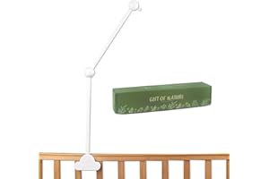HLEEDUO 27 INCHES Crib Mobile Arm, 360° Rotating mobile for baby crib,White Wooden Mobile for Crib Arm, Mobile Crib Arm with 