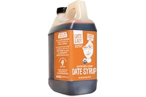 Date Lady Bulk Organic Date Syrup 5.8 lb - 100% Dates. Vegan, Paleo, Gluten-free & Kosher - Also Known As Silan, Date Honey & Date Nectar. No Preservatives Or Added Ingredients, Just Date Syrup.