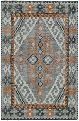 Bombay Home Hand-Knotted Vintage Grey Medallion Kilim Rug (2'0 x 3'0) - 2' x 3'