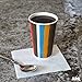 Ilyapa 50 Pack - 16 oz To Go Coffee Cups with Lids - Disposable, Insulated & Recyclable Multicolor Ripple Paper Coffee Cups