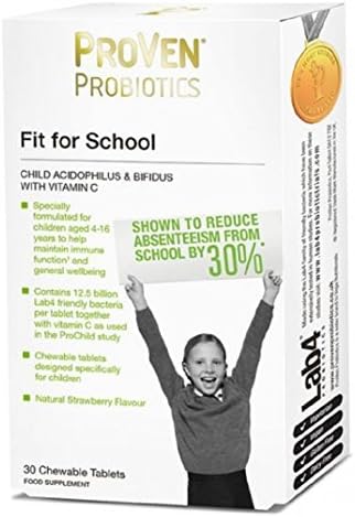 Proven Probiotics Fit for School Chewable Tablets - Pack of 30 by Proven Probiotics