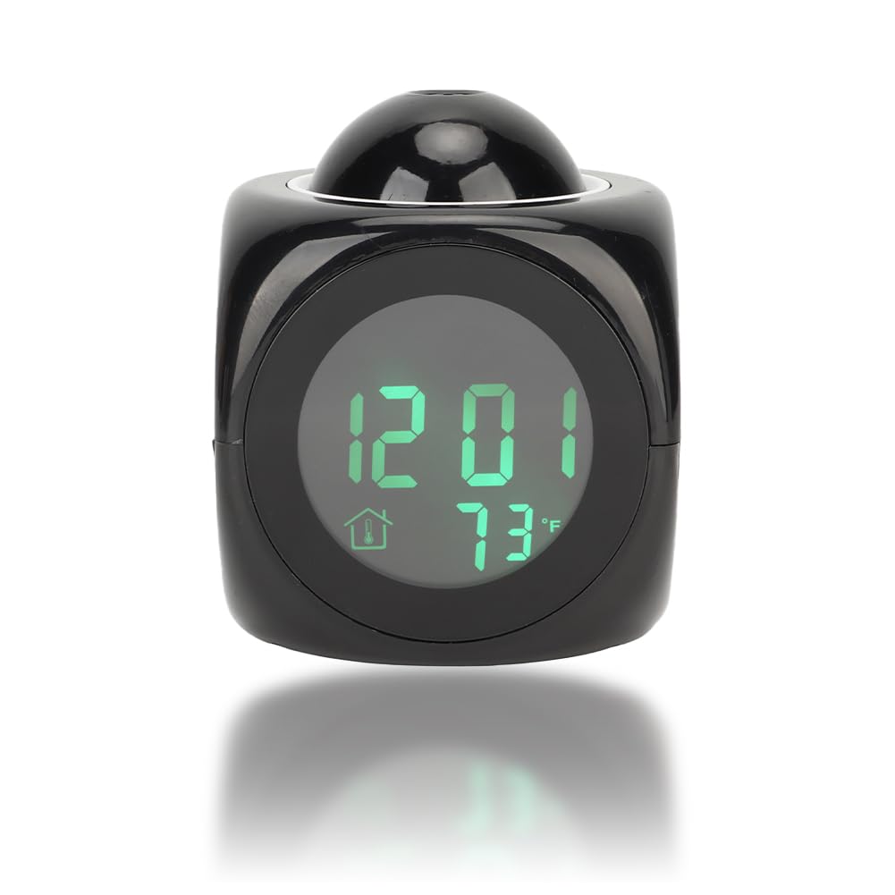 Photo 1 of Leopacat Projection Clock for Bedroom Ceiling, Alarm LED Display Mini Voice Timing Digital Projector Temperature Bedrooms Wireless Indoor Thermometer Time Multi Sleep Timer with Talking Report