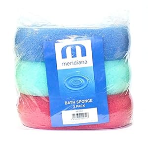 Meridiana-Standard-Bath-Sponge-GreenPinkBlue Meridiana Standard Bath Sponge, Green/Pink/Blue
