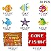 Gone Fishing Party Cutouts Colorful Fish for Classroom Bulletin Board 38 Count