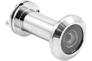 EATAKWARD Satin Nickel Solid Brass 220-Degree Door Viewer Peephole, Safety Door Viewer Peephole with Heavy Duty Rotating Priv