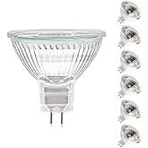 ETUOLMP MR16 Halogen Bulb 50W 12V, Durable 6 Packs High Output Halogen Light Bulbs 2 pin GU5.3 Base for Landscape Lights, Track Lights, Fiber Optics, Desk Lamps, Dimmable, 2700K Warm White