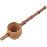 Tea Strainer Filter, Fine Flavor Preserving Cup Top Infuser for Tea Ceremony Kitchen Natural Rattan Handcrafted Brown 1 Piece 7.5 to 14 cm