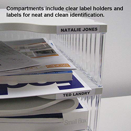 Ultimate Office 9-Compartment Crystal-Clear Mail Sorter (3W x 3H) with Optional Add-On Tiers for Easy Expansion