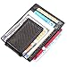 SUIEK Men's Money Clip RFID Thin Wallet - Leather Magnetic Front Pocket Slim Wallet (Black (Carbon Fiber - 6 Card Slots))
