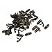 Uxcell Antique Wood Box Latch Sets Case Lock Hinge, Bronze Tone, 20 Piece