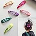 yueton 10 Pairs Colorful Assorted Color Glossy Snap Prong Clips Bendy Hair Barrettes for Ladies Hair Bows hair accessories Hair Clips for women