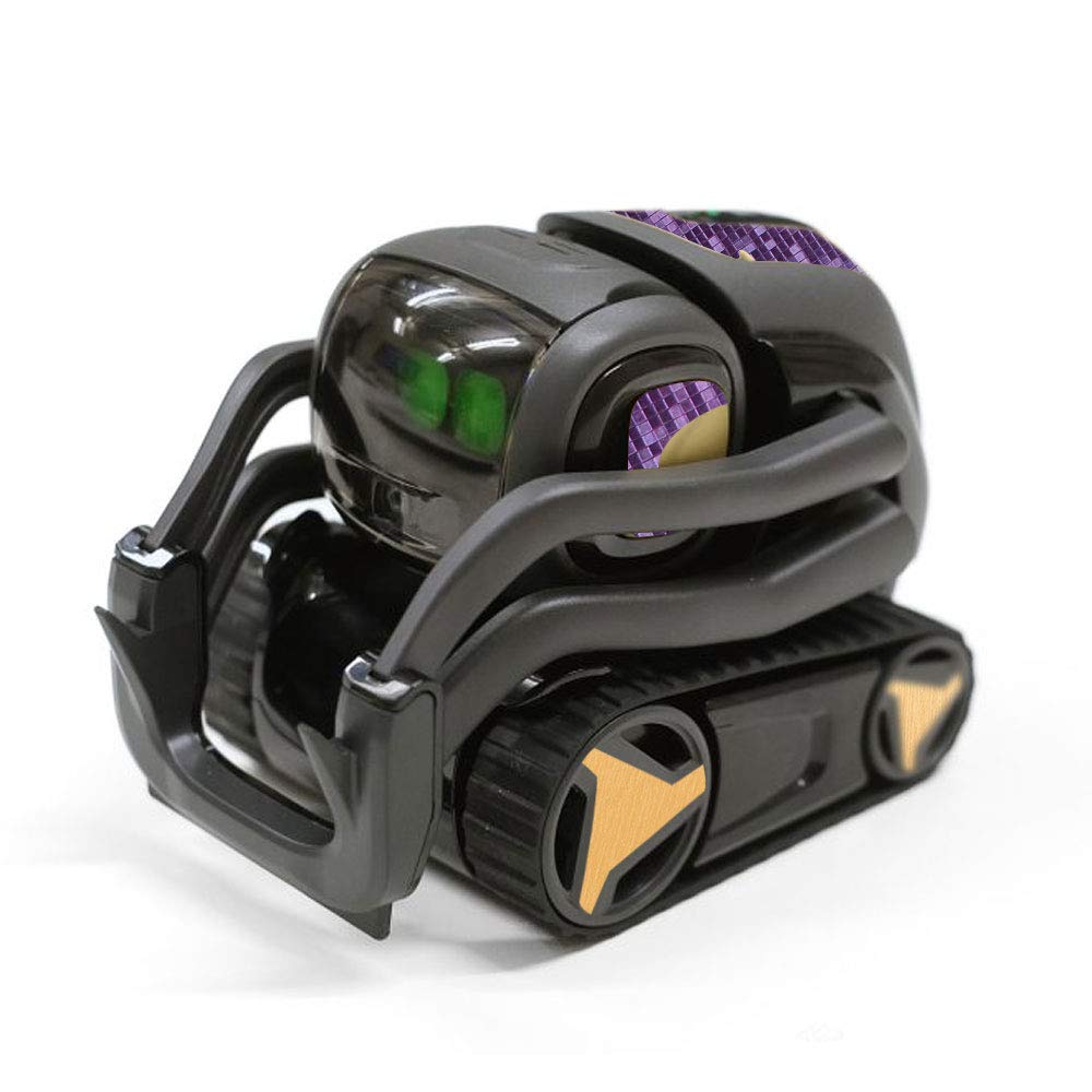 IPG for Vector Robot Face Screen Guard Decoration KIT Protector from Unexpected Attacks of Kids and Pets.Include Wheels&Body Set 7 Units Decals+2 Units Screen Protector (Purple & Gold)