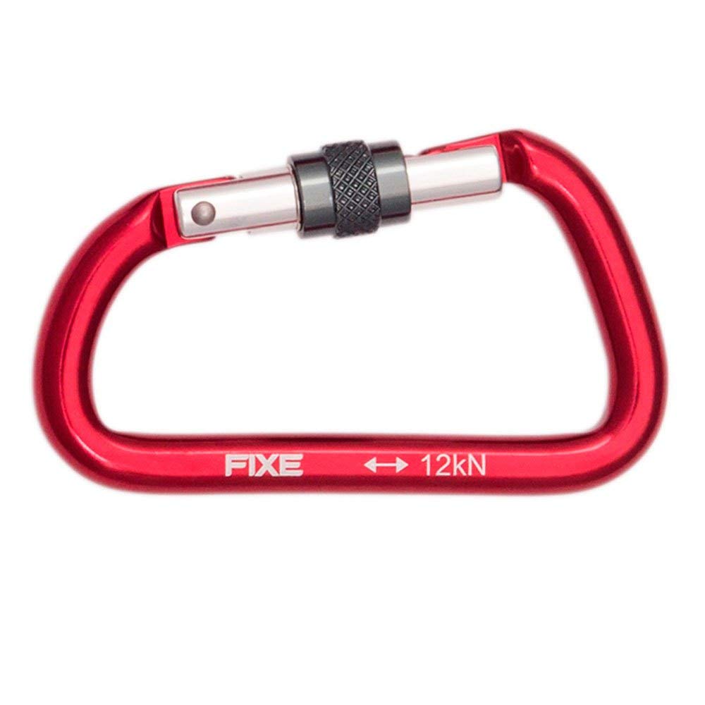 Fixe Auxiliary Safe Carabiner, Unisex Adult, Red, S
