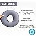 Inflatable Donut Seat Cushion: Doctor Recommended for Hemorrhoid Treatment, Bed Sores, Coccyx & Tailbone Pain, Premium CoolTec Fabric, with Pump and Travel Bag Included, 15