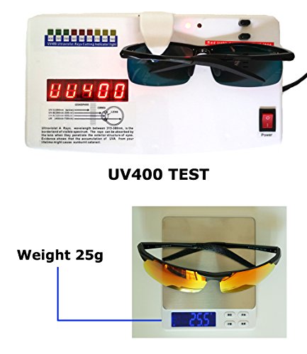MOTELAN Men's Polarized Sunglasses for Driving Fishing Golf Metal Glasses UV400 Red