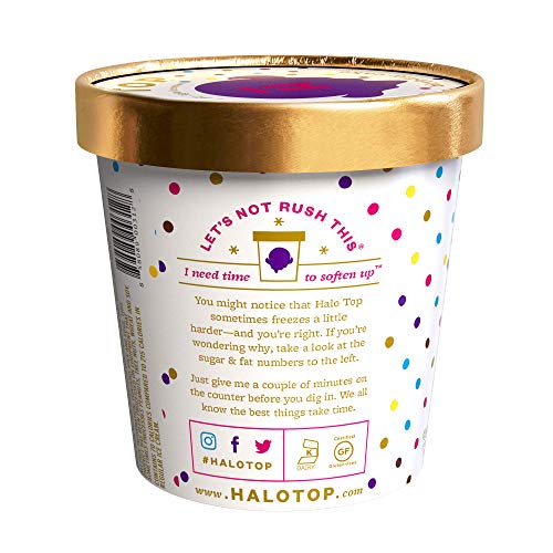 Halo Top, Birthday Cake Ice Cream, Pint (Pack of 8 )