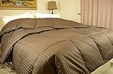 Luxlen Egyptian Cotton Down Comforter 600 Fill Power, Queen/Full, 90" L x 98" W, Chocolate