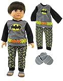 Boy’s Superhero 3 Pc Pajama Set with Slippers- Fits 18