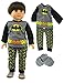 American Fashion World Boy's Superhero 3 Pc Pajama Set with Slippers fits 18 inch Doll