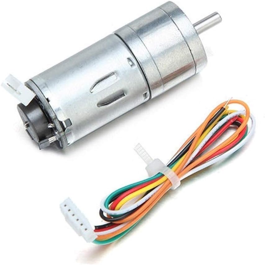 Ctghgyiki GM25-370 DC Gear Motor 6V 100/210/300RPM Encoder Motor Geared Motor (Size : 300RPM)
