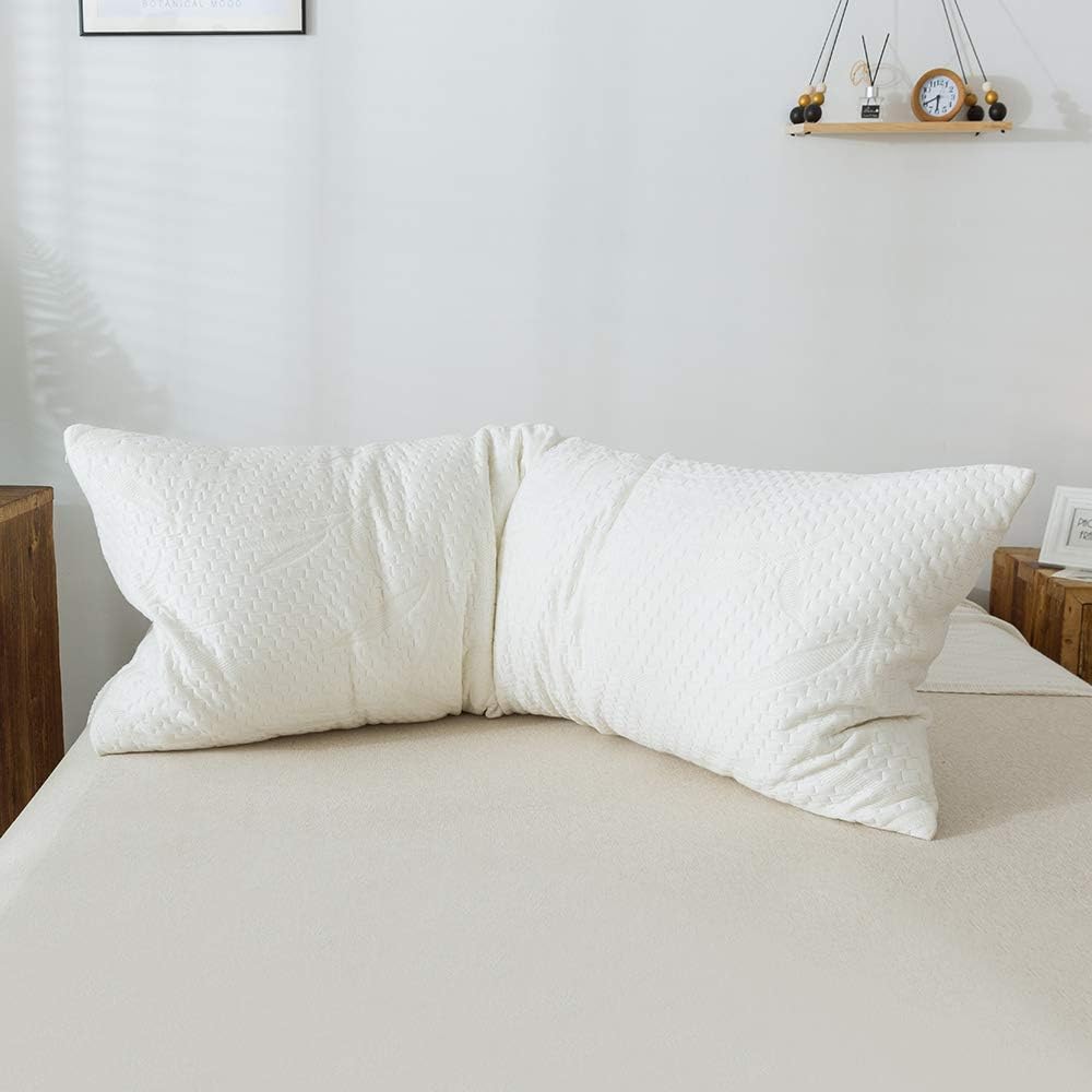 WhatsBedding Full Body Pillows for Adults -Removable Zippered Bamboo Cover Breathable Cooling Bed Body Pillow Long Pillow for Side Sleeper-20 x 54 inch Long Pillow &Cover: Home & Kitchen