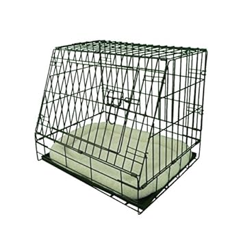 Ellie-Bo Deluxe Käfig für Hundewelpen, faltbar, mit Nicht kaubarer Metallablage, Fleece-Kissen und abgeschrägter Vorderseite 