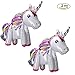 Langxun 2 Pack 3D Foil Unicorn Balloons for Unicorn Party Supplies and Girls Birthday Decorations, Birthday Party Supplies for Women (Rainbow)