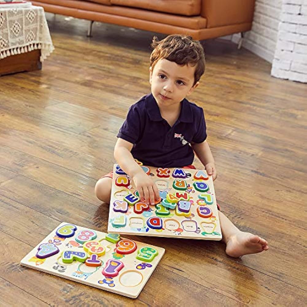Educational Pegged Puzzles Toys For 1 Year Old Girl Boy Gifts Wooden