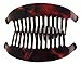 Parcelona French Alice Large Set of 2 Tortoise Sell Brown 13 Teeth Interlocking Side Hair Comb Combs