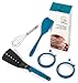5-Piece Baking Set | 2 Egg Rings, 1 Spatula, 1 Turner & 1 Whisk | Free Pancake Recipes eBook | Perfect for Cooking Pancakes, Eggs & More | KPKitchen Blue Bakeware Kitchen Utensils Essentials