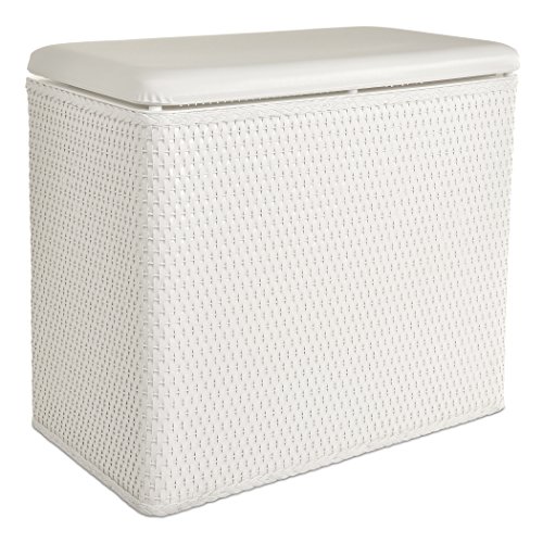 Lamont Home Carter Bench Hamper, White