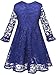 Bonny Billy Flower Girl Dress, Lace Dress Long Sleeve Dress 5-6 Years Blue