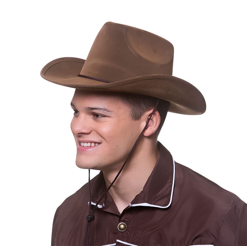 Wicked Costumes Super Deluxe Brown Suede Fancy Dress Cowboy Hat