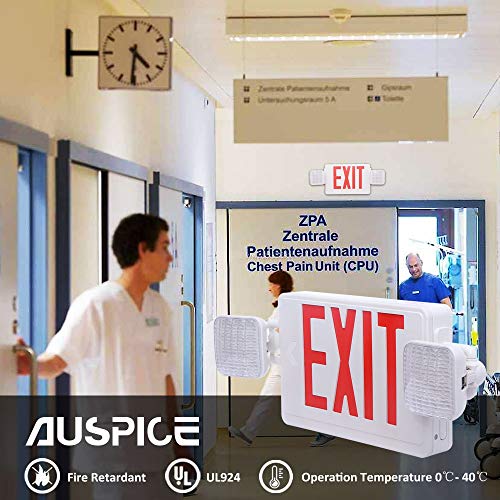 image for Exit Signs, AUSPICE LED Exit Sign Battery, Emergency Exit Sign, Self C