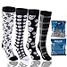 YOLIX Compression Socks Women & Men - 1/4/6 Pairs Graduated Stockings Best for Running, Medical, Athletic, Pregnancy, Travel