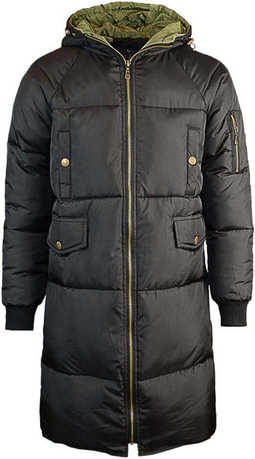 Men's Puffer Parka Down Coat Long Trench Winter Warm Windproof Overcoat