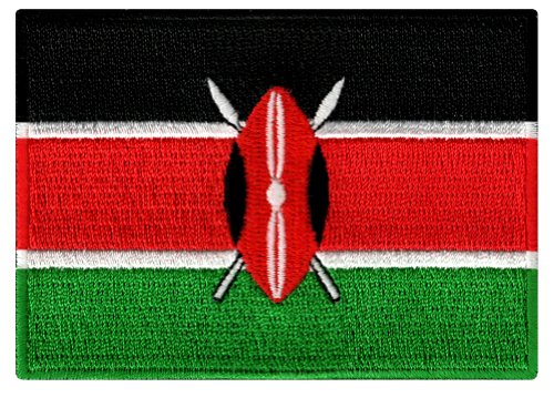 Kenya Flag Embroidered Patch Africa Iron-On African National Emblem