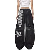 Xojbzoo Retro High Street Detachable Star Bending Knife Jeans with Women's Design Sense Loose Wide Leg Pants
