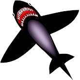 HENGDA KITE for Kids Lifelike Black Shark Kite Single Line Kite Flying for Children Kids Outdoor Toys Beach Park Playing
