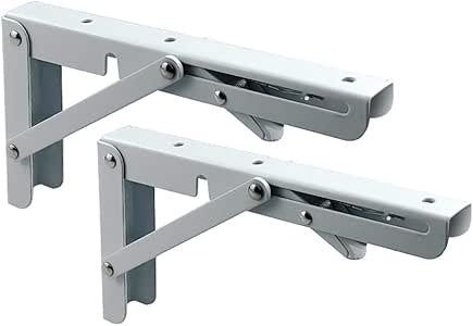 XJAXY Soporte de ángulo Recto,Plegable Soportes de repisa, Acero