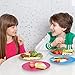 Creative Goods Bamboo Kids Plates, Non Toxic Toddler Plates, Set of 4 Dishes for Children, Eco-Friendly & Biodegradable, Ideal for All Ages, Great Gift for Baby Shower and Birthdays