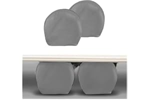 MORNYRAY Tire Covers 2 Pack,Waterproof Anti-UV Snow Sun Rain Tire Covers for RV,Truck, SUV, Trailer, Camper. (Charcoal, Fits for Tire Diameters 24" - 26")