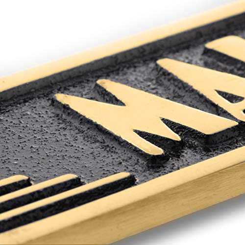 The Metal Foundry Mailbox Metal Door Sign. Art Deco Style Home DÃ©cor Accessories Door Or Wall Brass Plaque. Handmade in England.